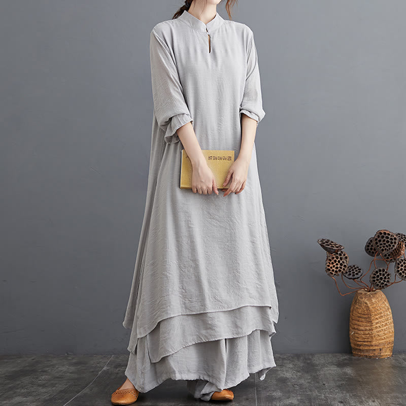 Nimara Ritual Simple Pattern Meditation Prayer Spiritual Zen Practice Yoga Clothing Women's Set