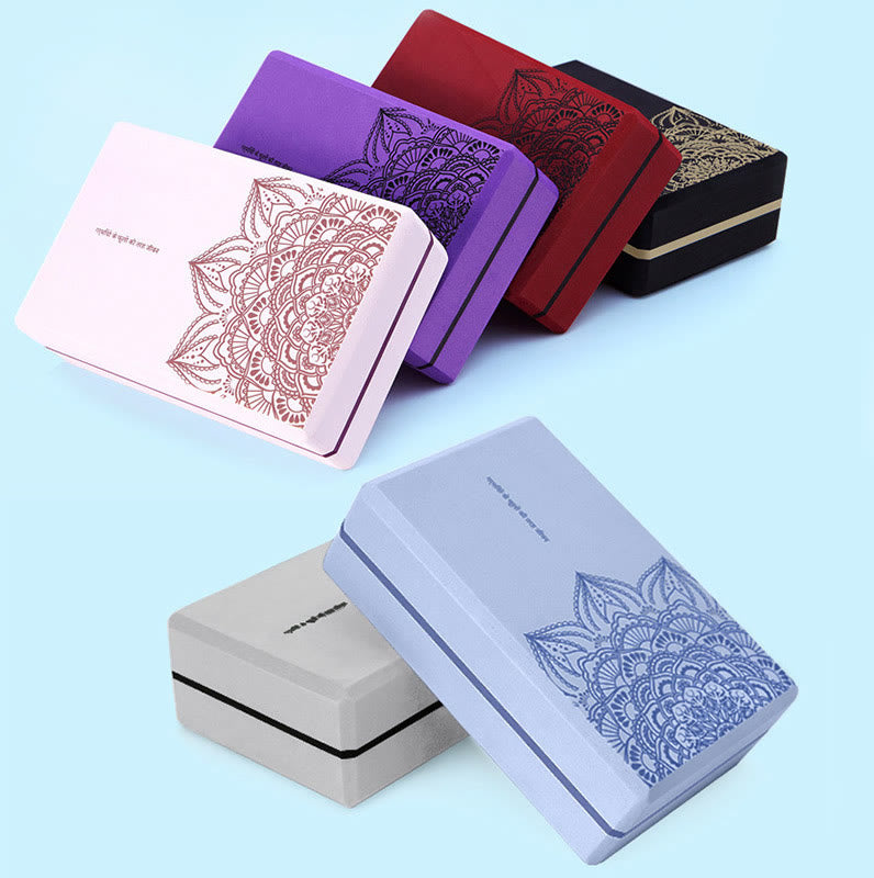 Nimara Ritual Tibetan Mandala Mindful Soft Non-Slip Foam Yoga Block
