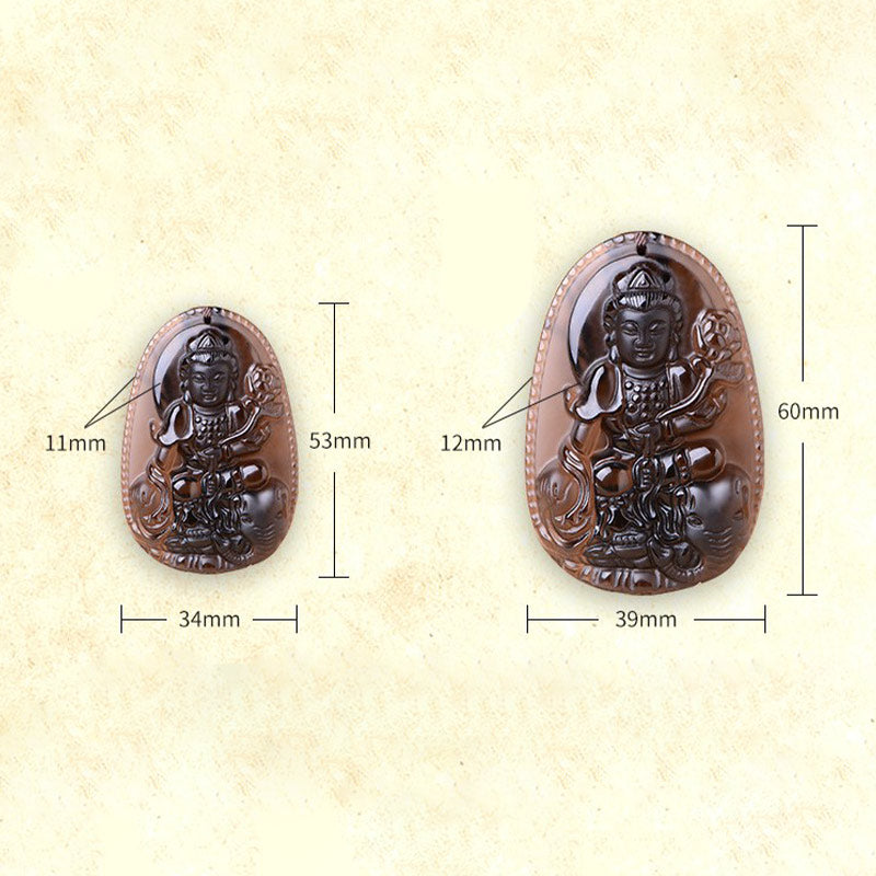 Nimara Ritual Chinese Zodiac Obsidian Protection Necklace