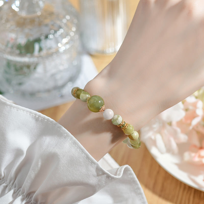Nimara Ritual Green Grape Color Jade Abundance Bracelet