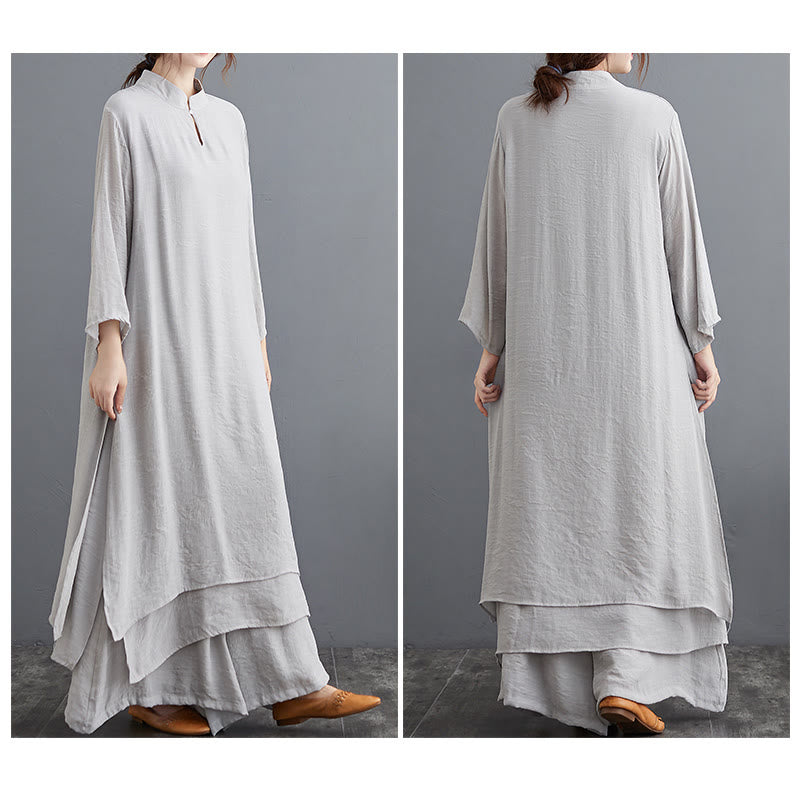 Nimara Ritual Simple Pattern Meditation Prayer Spiritual Zen Practice Yoga Clothing Women's Set