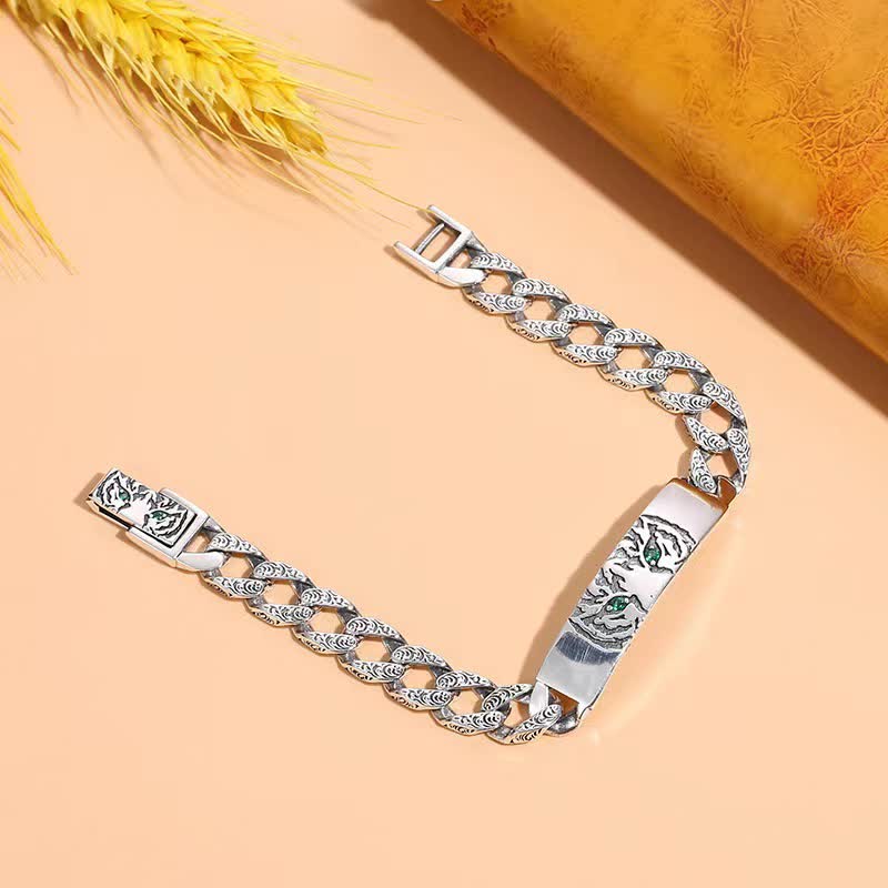 Nimara Ritual Tiger Copper Luck Cuff Chain Bracelet