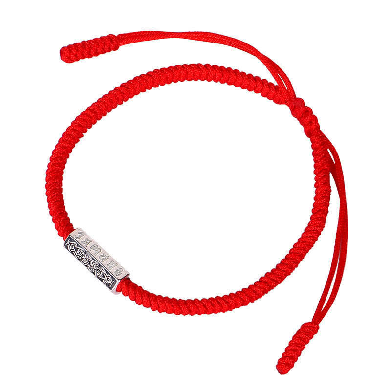 Nimara Ritual Om Mani Padme Hum Luck Protection Red String Bracelet