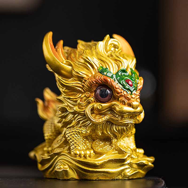 Nimara Ritual Color Changing Small Kirin Resin Tea Pet Home Figurine Decoration