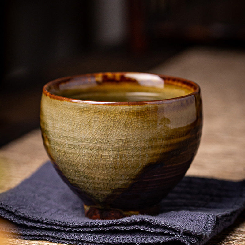 Nimara Ritual Retro Brown Kiln Change Ceramic Teacup Kung Fu Tea Cup