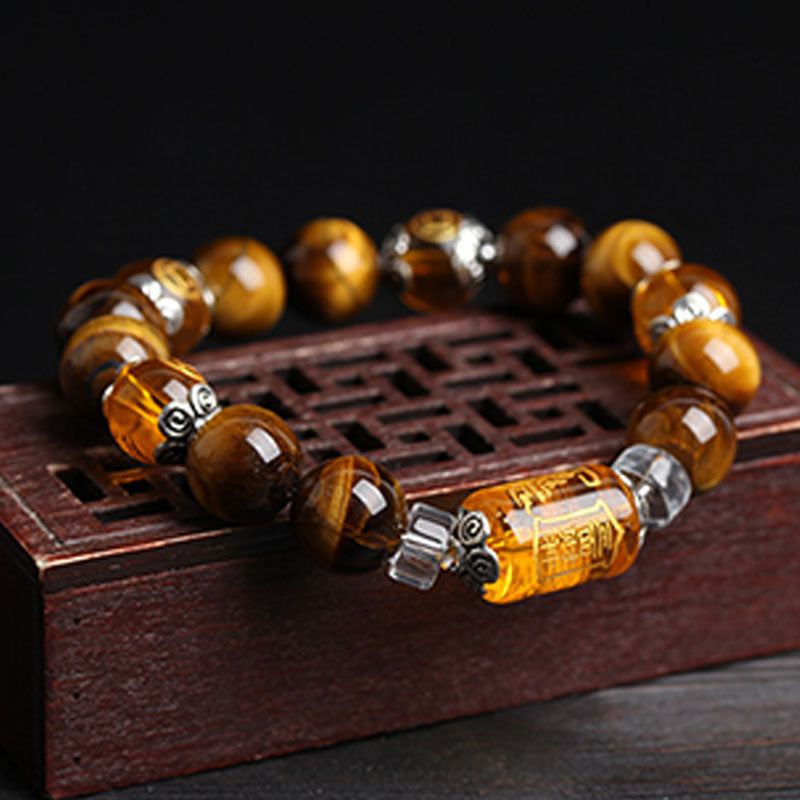 Nimara Ritual Tiger Eye Bead Fortune Prosperity Bracelet