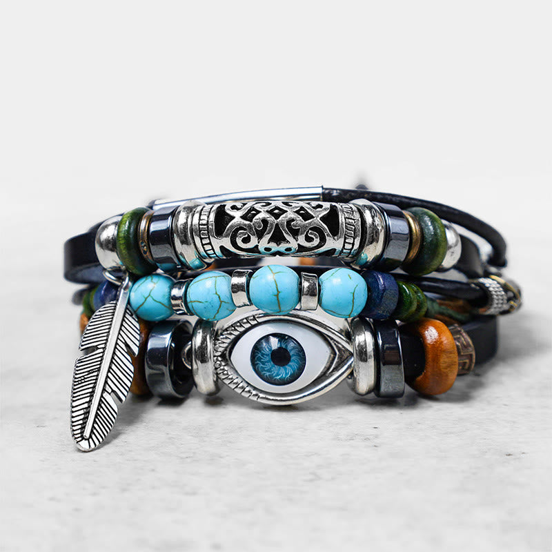 Nimara Ritual Tibetan Turquoise Evil Eye Purification Bracelet