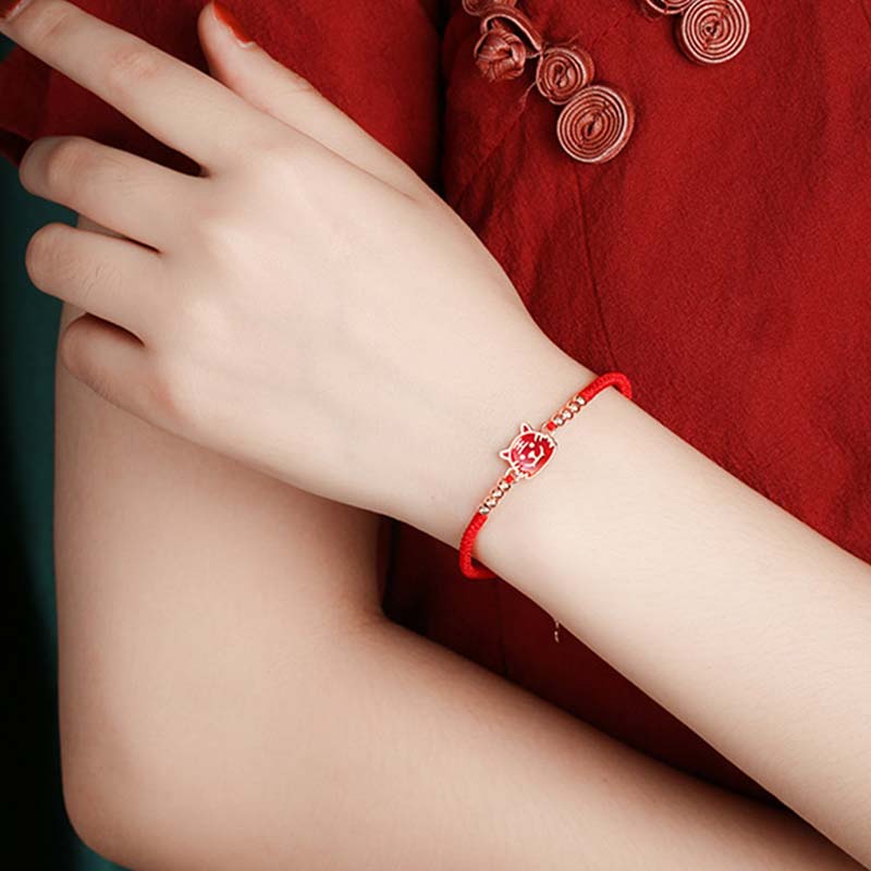 Nimara Ritual 12 Chinese Zodiac Lucky Red String Bracelet