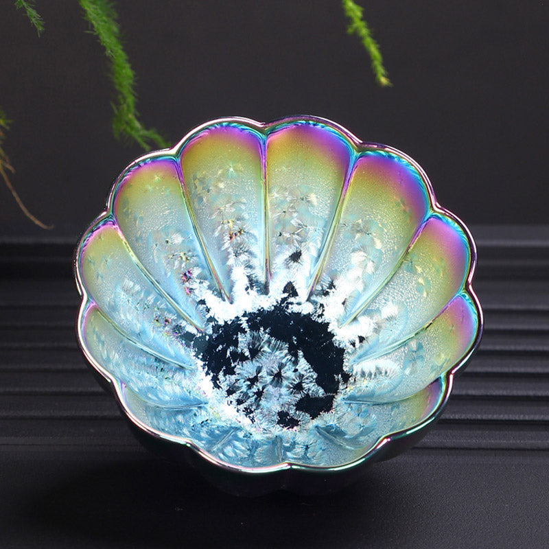 Nimara Ritual Rainbow Color Jianzhan Ceramic Teacup Kung Fu Tea Cup Bowl