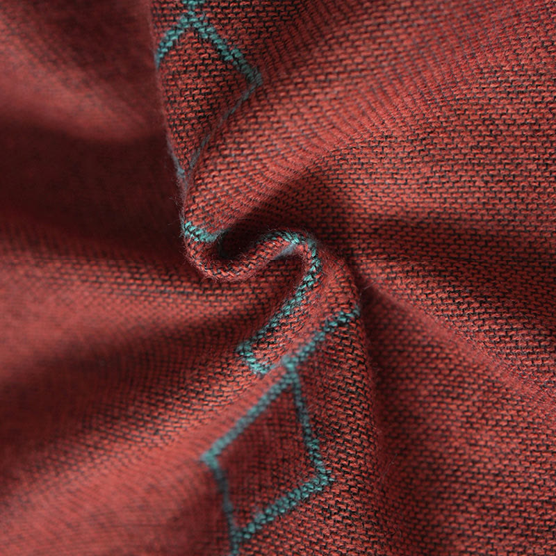 Nimara Ritual Tibetan Shawl Striped Diamond Pattern Winter Warm Soft Scarf