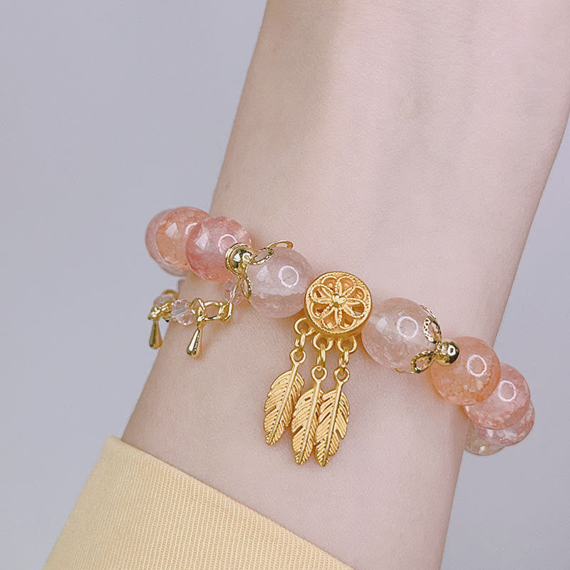 Nimara Ritual Glass Bead Dream Catcher Protection Charm Bracelet