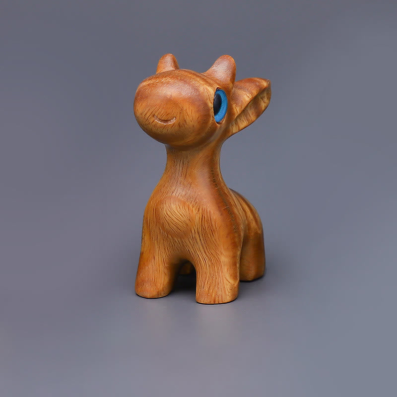 Nimara Ritual Green Sandalwood Mini Cute Animal Rabbit Cat Deer Whale Prosperity Phone Hanging Decorations