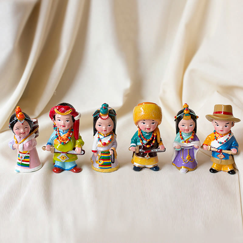 Nimara Ritual Hand Painted Tibetan Figures Creative Home Office Car Decoration Ornament