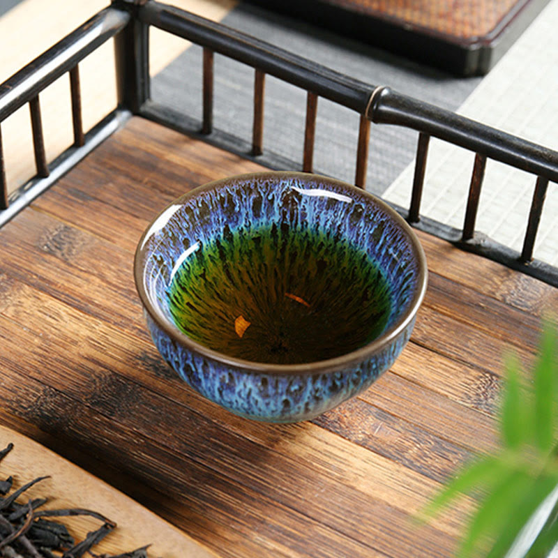Nimara Ritual Multicolor Ceramic Teacup Ocean Wave Tea Cups