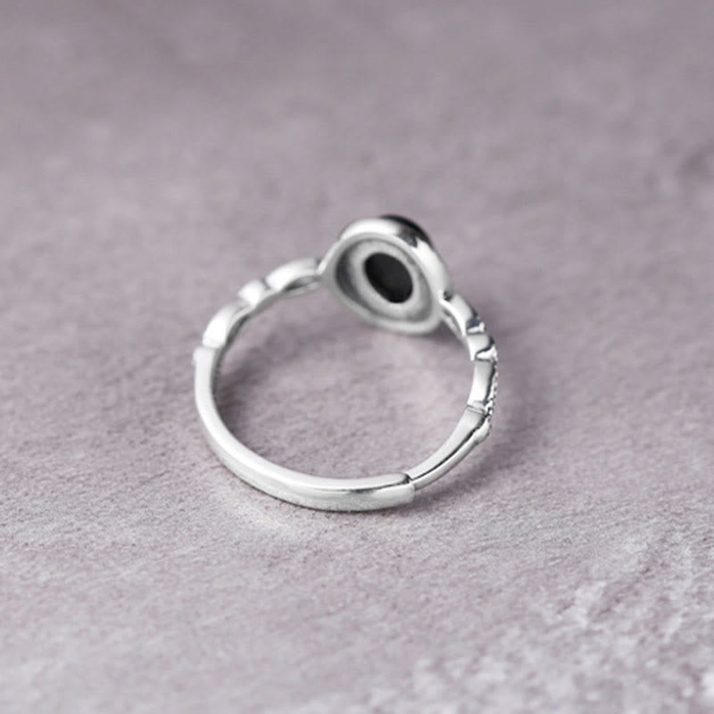 Nimara Ritual 925 Sterling Silver Black Onyx Fortune Ring
