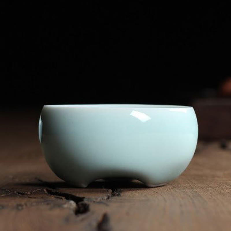 Nimara Ritual Colorful Koi Fish Ceramic Teacup Kung Fu Tea Cup Bowl