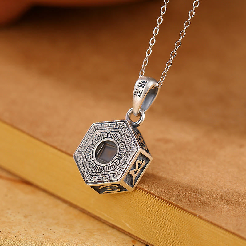 Nimara Ritual 990 Sterling Silver Tibetan Om Mani Padme Hum Lotus Love Projection Necklace Pendant
