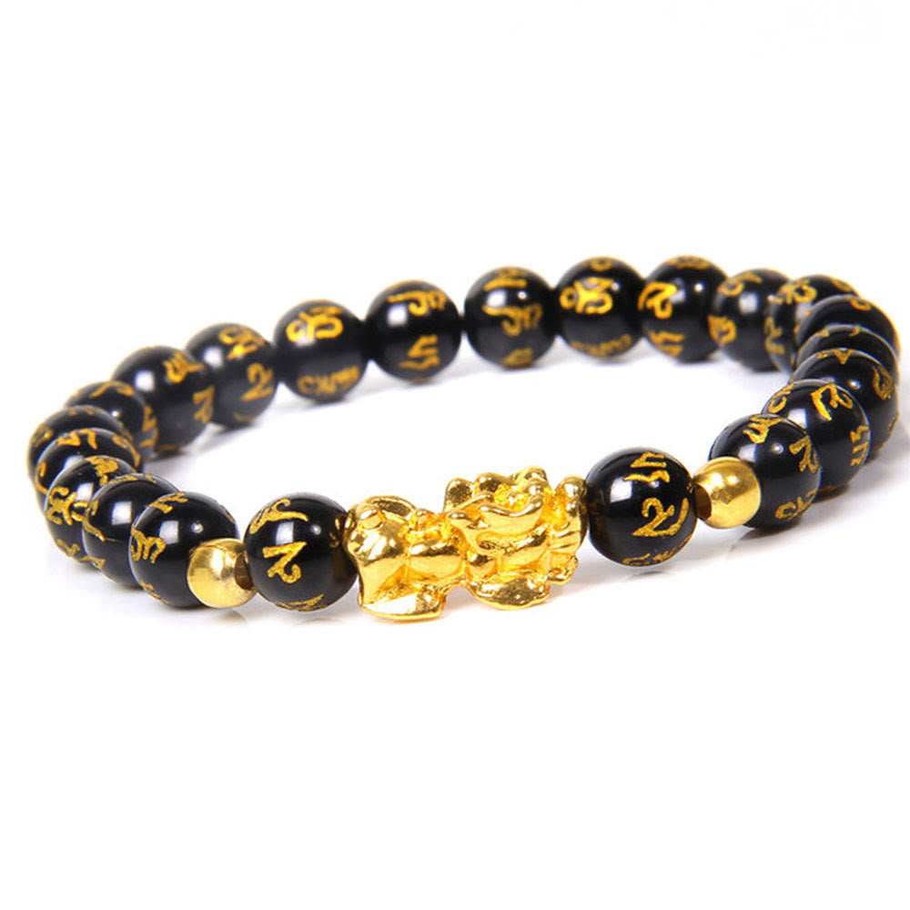Nimara Ritual FengShui Lucky Pixiu Obsidian Wealth Bracelet