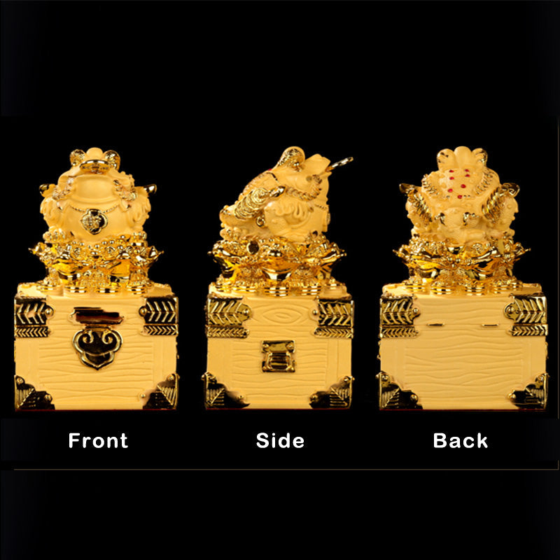 Nimara Ritual Feng Shui Money Frog Statue Luck Wealth Decoration