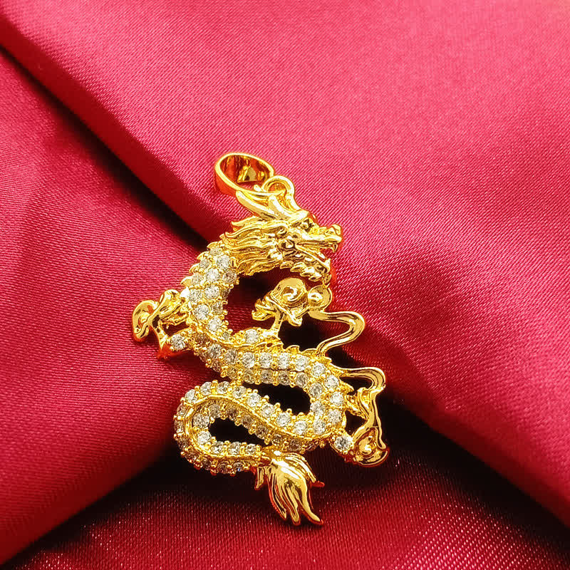 Nimara Ritual Gold Dragon Protection Necklace Pendant
