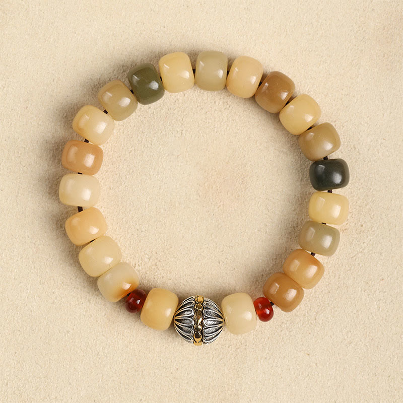 Nimara Ritual Natural Bodhi Seed The Lord of the Corpse Forest Om Mani Padme Hum Wisdom Bracelet