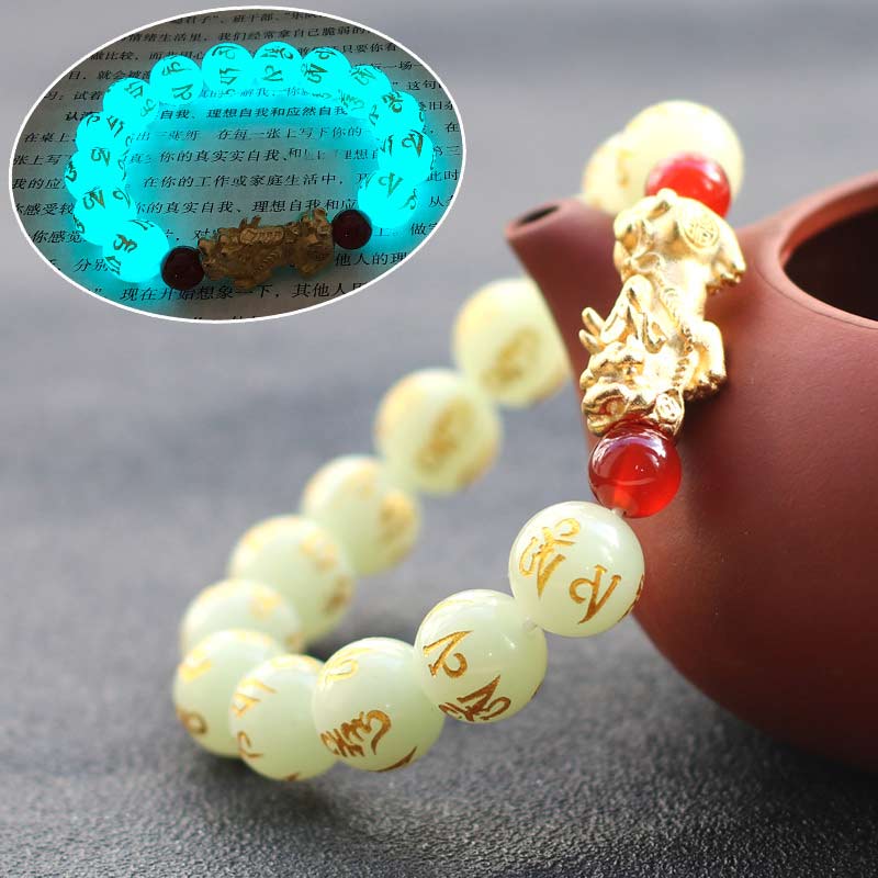 Nimara Ritual FengShui Lucky Pixiu Glowstone Wealth Bracelet