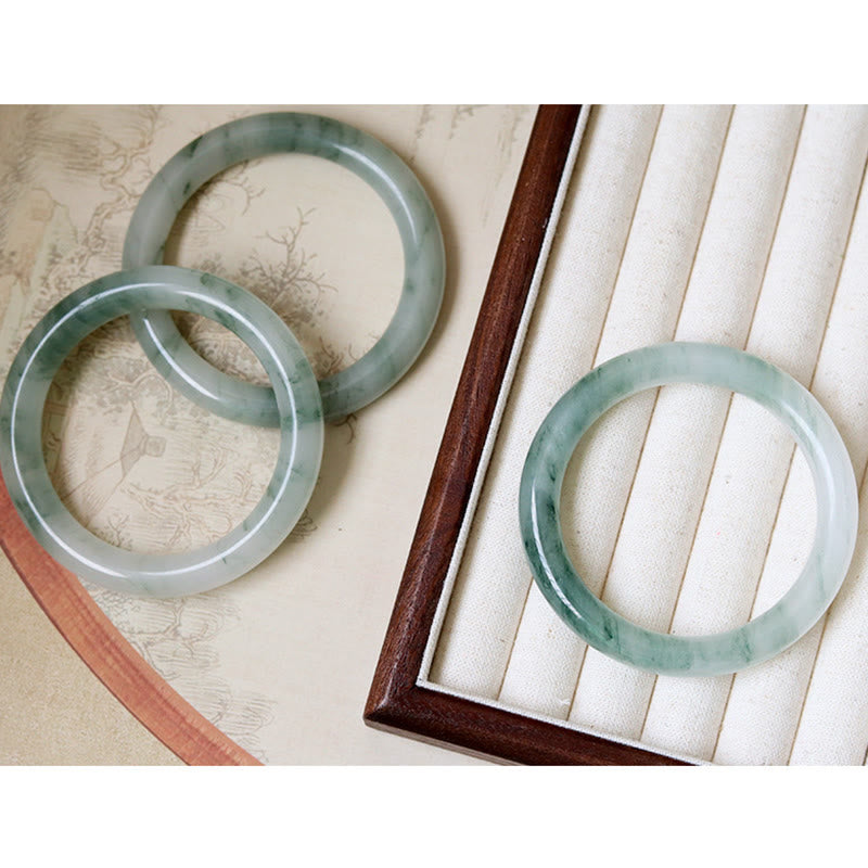 Nimara Ritual Natural Jade Luck Prosperity Bangle Bracelet