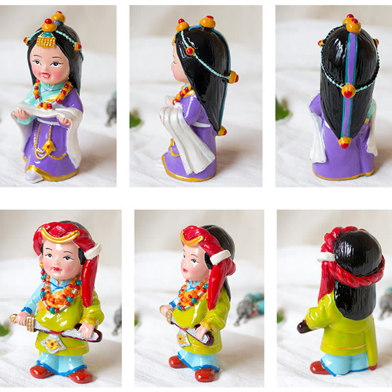 Nimara Ritual Hand Painted Tibetan Figures Creative Home Office Car Decoration Ornament