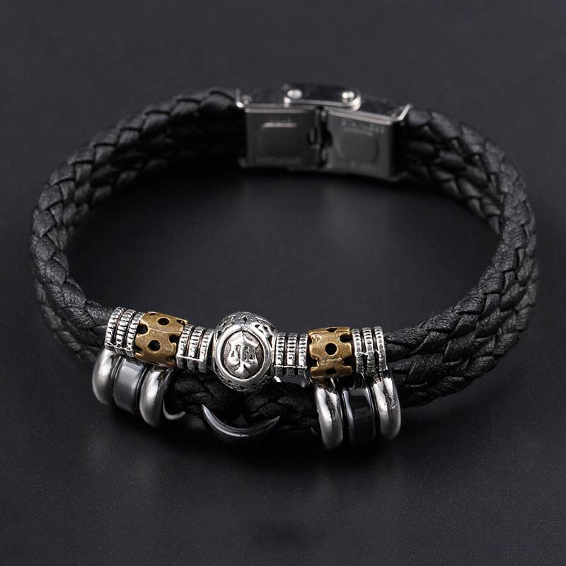 Nimara Ritual 12 Constellations of the Zodiac Hematite Protection Bracelet