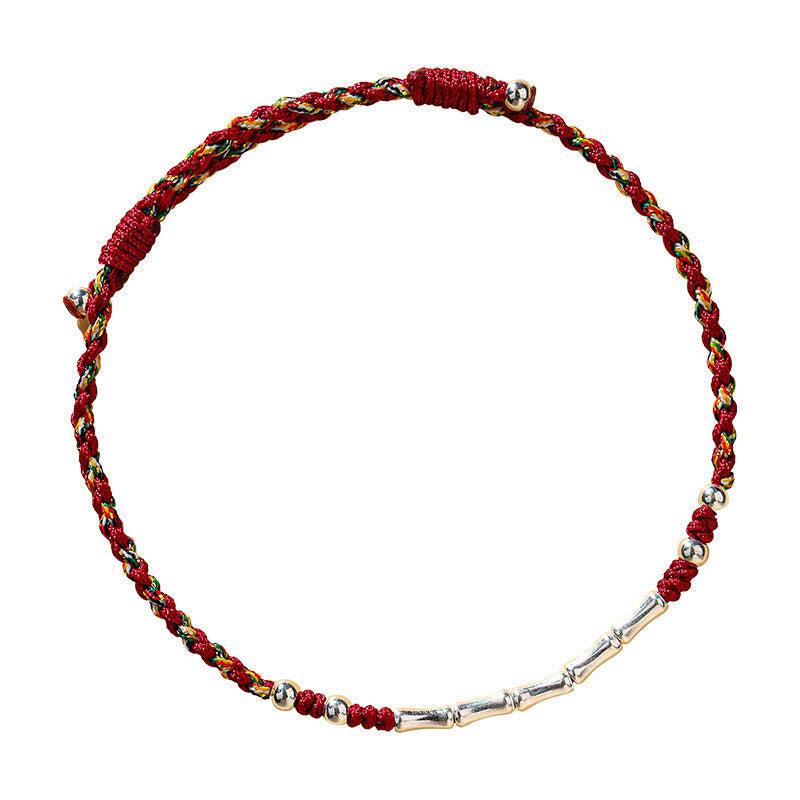 Nimara Ritual Tibet Handmade Multicolored Bamboo Protection Braided String Bracelet