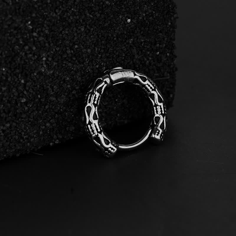 Nimara Ritual Retro Pattern Titanium Steel Balance Earrings