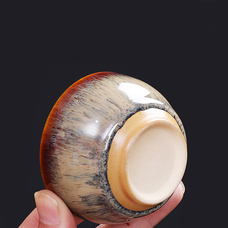 Nimara Ritual 12 Chinese Zodiac Pattern Ceramic Teacup Kung Fu Jian Chinese Zhan Tea Cup 73ml