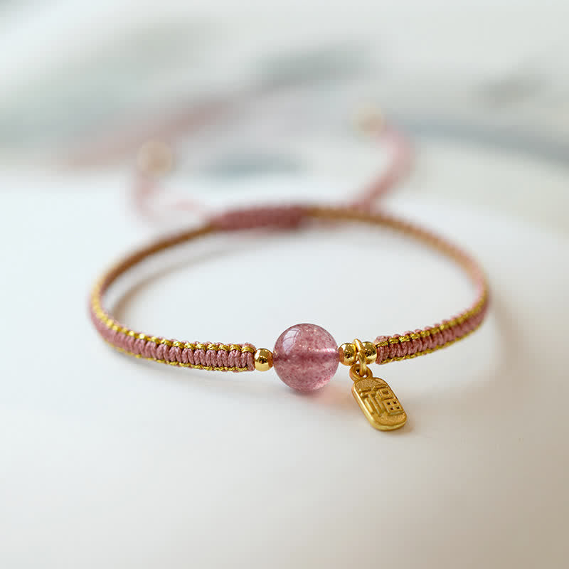 Nimara Ritual Red Agate Jade Lotus Confidence Calm String Bracelet