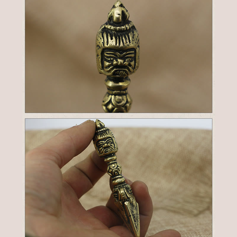 Nimara Ritual Handmade Nepal Small Vajra Dorje Engraved Enlightenment Copper Decoration