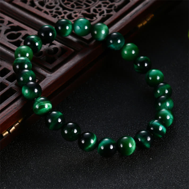 Nimara Ritual Natural Green Tiger Eye Strength Bracelet