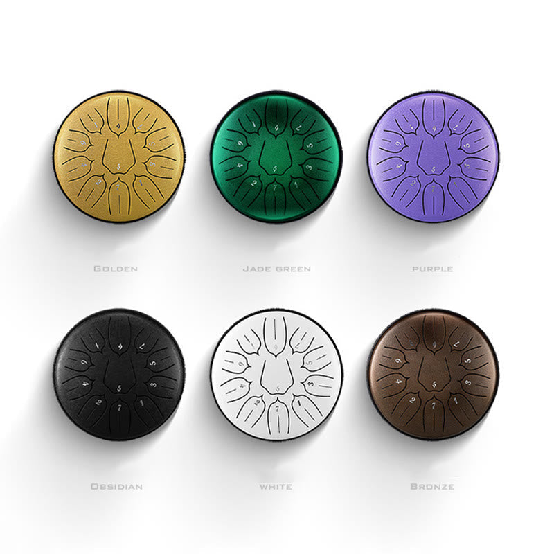 Nimara Ritual Steel Tongue Drum Sound Healing Meditation Yoga Lotus Drum Kit 11 Note 6 Inch