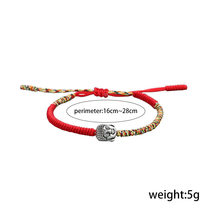 Nimara Ritual Handmade Colorful King Kong Knot Buddha Serenity String Bracelet