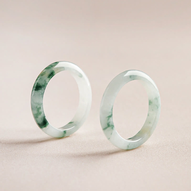 Nimara Ritual Natural Green Jade Luck Abundance Ring