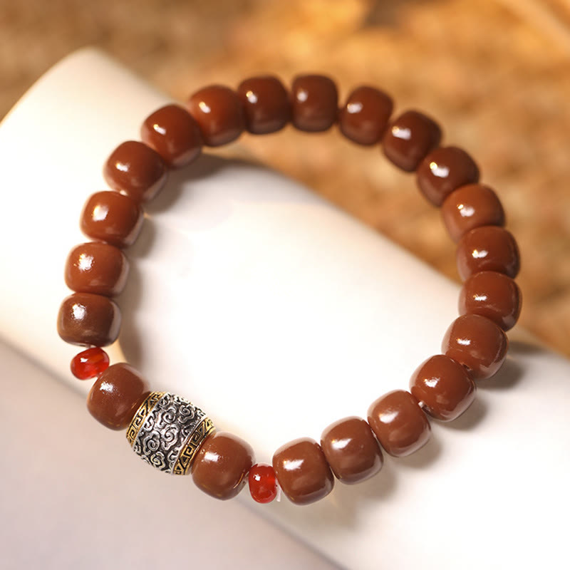 Nimara Ritual Bodhi Seed Auspicious Cloud Fu Character Bead Peace Bracelet