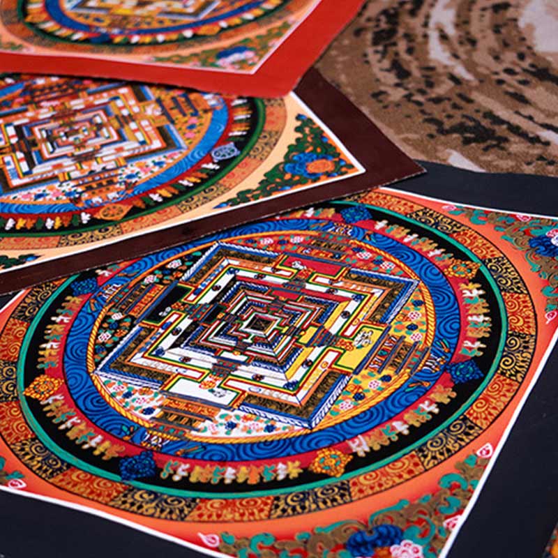 Nimara Ritual Tibetan Handmade Thangka Mandala Painting Blind Box Random Color Pattern