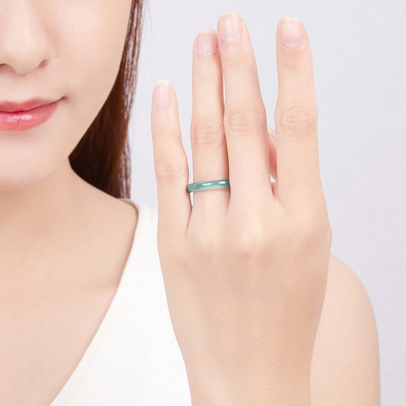 Nimara Ritual Natural Jade Prosperity Protection Ring