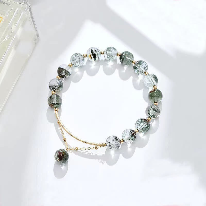 Nimara Ritual Green Phantom Crystal Confidence Charm Bracelet