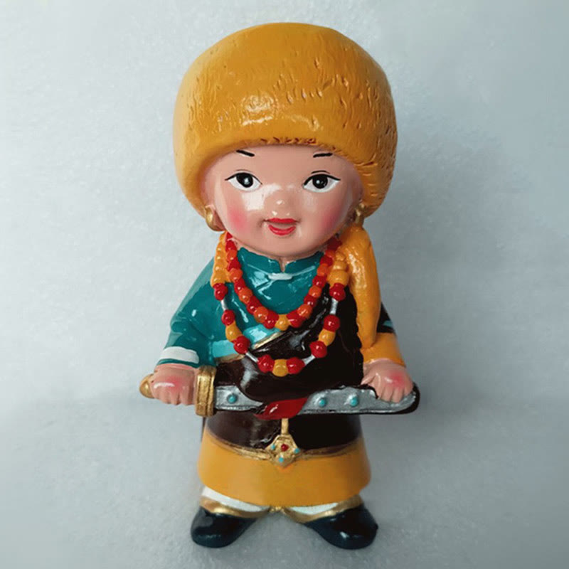 Nimara Ritual Hand Painted Tibetan Figures Creative Home Office Car Decoration Ornament