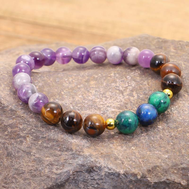Nimara Ritual Tibetan Amethyst Purify Bracelet Mala Set