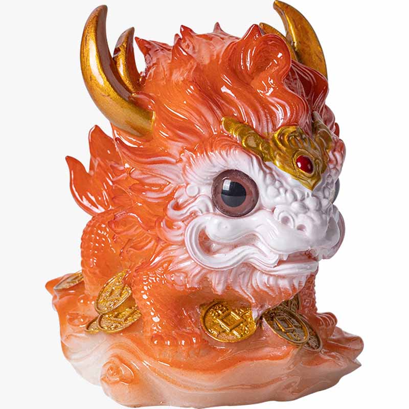 Nimara Ritual Color Changing Small Kirin Resin Tea Pet Home Figurine Decoration