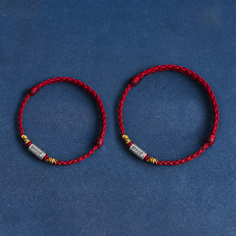 Nimara Ritual Handcrafted 925 Sterling Silver Everything Goes Well Design Protection Strength Bracelet Anklet