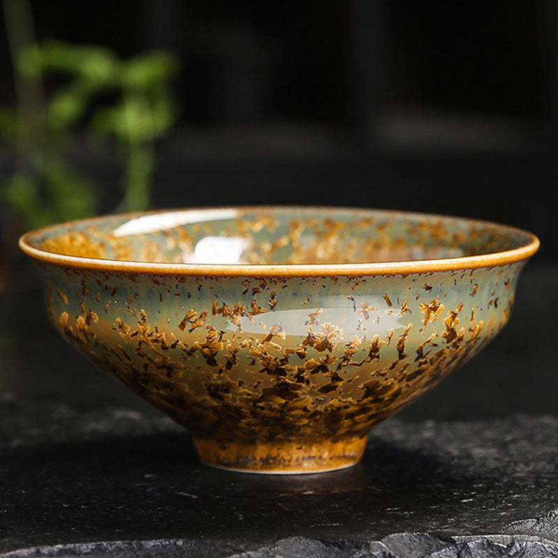 Nimara Ritual Colorful Brown Ceramic Teacup Kung Fu Tea Cup Bowl