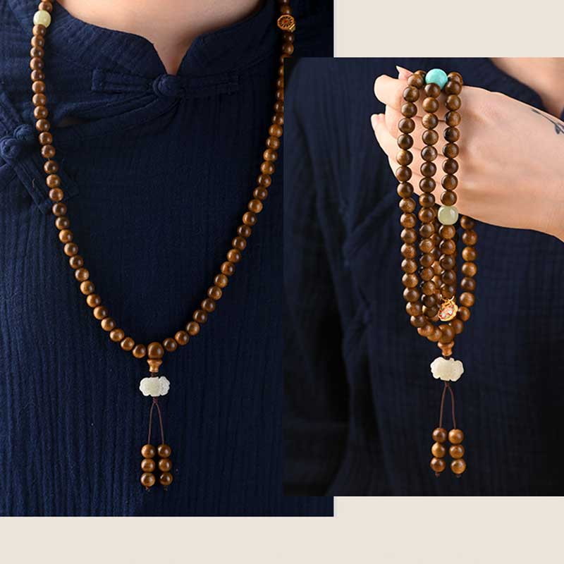 Nimara Ritual Tibetan Rosewood Protection Calm Bracelet Mala