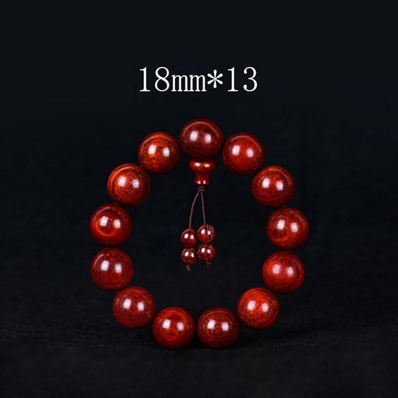 Tibetan Small Leaf Red Sandalwood Balance Bracelet