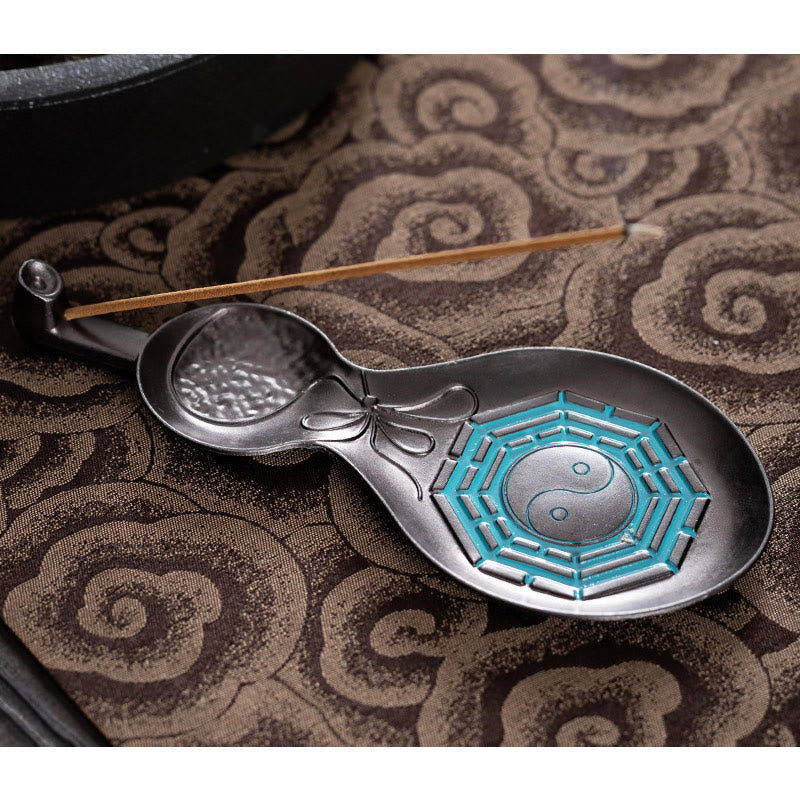 Nimara Ritual Gourd Yin Yang Bagua Copper Blessing Incense Burner Decoration
